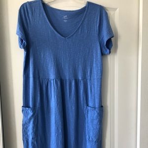 JJill hyacinth color pocketed cotton dress